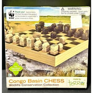 Congo Basin Wooden Chess NEW game toy